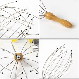 New wooden handle octopus household head massager manual massage scratching Artefact stall hot selling wholesale