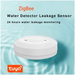 Tuya ZigBee Water Leakage Detector Alarm Water Leak Sensor Detector Flood Overflow Alert Home Security Smart Life Remote Monitor