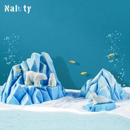 Aquarium Decoration Iceberg Polar Bear Set Ornaments Fish Tank Accessories Theme Diy 240321