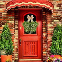 Decorative Flowers Door Wreath Artificial Flower Spring Front Decoration Plant Butterfly Wreaths Garland Home