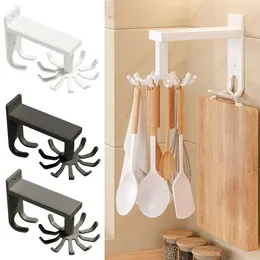 Hooks Under Cabinet Mug Durable 360 Rotatable Multi Purpose Utensils Holder Kitchen For Towel