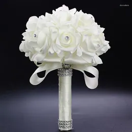 Wedding Flowers Bouquet 1PC Est PE Rose Bridesmaid Foam Bridal