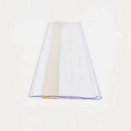 H6.8cm Plastic PVC Clip Holder Price Talker Sign Label Display Merchandise Data Strips Shelf Adhesive Tape 50pcs