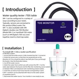 SM1 Single/TRM1 Triple LCD Display Online TDS Meter Monitor Water Quality Purity Tester Temp Aquarium Laboratory Water PH Meter