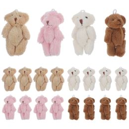 20pcs 6cm Mini Bear Plush Toys Soft Stuffed Bear DIY Craft Keychain Pendant Bouquet Toy Accessories Gifts 240401