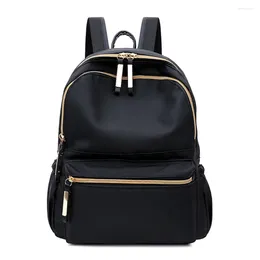 School Bags Women Black Nylon Travel Lightweight Soft Daypacks Backpack Rucksack Shoulder Bag