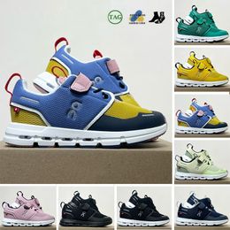 2024 cloud Play Kids Running Shoes Designer on Classics Black Midnight Blue Mustard Yellow Seedling Green Marshmallow Pink Mint Green Babys Outdoor Sneakers 22-35