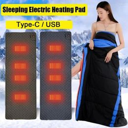 Blankets 5V USB Sleeping Electric Heating Pad Heated Cushion Cold Resistant 3-Level Temperature For Outdoor Camping Mat Blanket