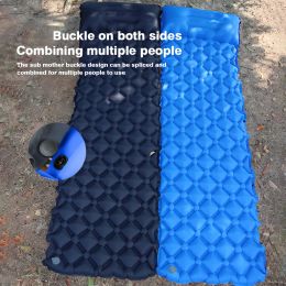 Mat Sleeping Pad Dampproof Ultralight Air Mat Built In Inflator Pump Camping Mat with Pillows Inflatable Bed for Outdoor Trip Hiking