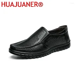 Casual Shoes Leather Sneakers Men Breathable Mesh Summer Loafers Driving Comfortable Moccasins Slip On Tooling Shoe