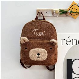 Backpack Custom Embroidery Name Primary Schoolbag Kids Cute Cartoon With Children's Birthday Gifts