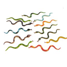 12 Pcs Reptile Toys Artificial Rubber Faux Snake Model PVC Fake Prank Prop High Simulation