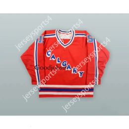 Gdsir Custom RAY COTE 15 CALGARY WRANGLERS RED HOCKEY JERSEY NEW Top Ed S-M-L-XL-XXL-3XL-4XL-5XL-6XL