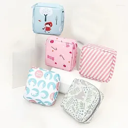 Storage Bags Cute Large Capacity Sanitary Napkin Cartoon Girls Physiological Period Tampon Organiser Bag Mini