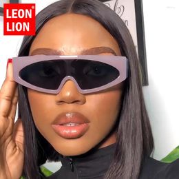 Sunglasses LeonLion Punk Square Women Personality Vintage Eyewear Women/Men Simple Retro Sun Glasses Female Lentes De Sol Mujer