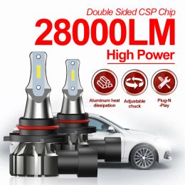TEENRAM LED Headlight 28000LM 180W CSP Chip H1 H7 H11 9005 9006 Hi-Lo Beam Lamp H4 All-in-one Car Turbo Light Kit 12V 24V