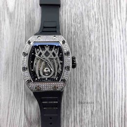 Watch Men's Luxury Designer Watch Wine Barrel Rubber Strap Stainless Steel Automatic Mechanical Watch 2024 Hot Sale Frui