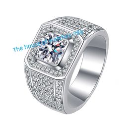 Husky Jewellery Full Star Deluxe Wide Edition Mens Diamond sterling silver Moissanite ring