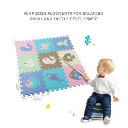 EVA Foam Play Mat with Fence Baby Puzzle Jigsaw Floor Mats Thick Carpet Pad For Kids Educational Toys Activity Pad Random Colour