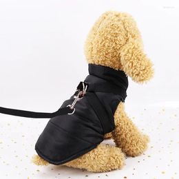Dog Apparel Winter Clothes With Harness Waterproof Warm Pet Dogs Jacket Vest For Puppy Kitten Clothing Schnauzer Chihuahua Yorkies Coat