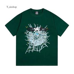 Designer Men T Shirt Pink Young Thug Sp5der 555555 Mans Women Quality Foaming Printing Spider Web Pattern Tshirt Fashion Y2k Top Tees 627