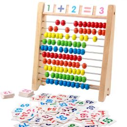 Classic Wooden Educational Counting Toy 100 Beads Preschool Math Learning Toys Montessori Number Arithmetic Abacus Toddler Gift