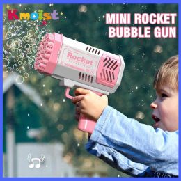 40 Holes Bubble Gun Toys for Kids Bubble Rocket Light Blower Summer Outdoor Wedding Party Kid Toy Electric Machine Children Gift