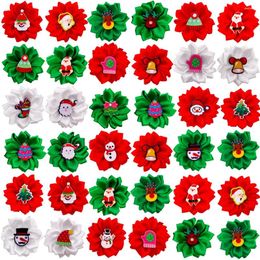 Dog Apparel 50PCS Christmas Pet Accessories Bows Cute Hair Fall Small For Dogs