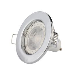 LED Eyeball Casing MR16 GU10 Downlight Spotlight Frame Ceiling Down Light Lampu Siling Round Black White Satin Nickel Chrome