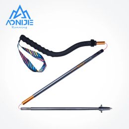 Sticks AONIJIE E4206 Bend Trekking Poles Lightweight Sshaped Curved Handle Folding Pole Walking Stick For Mountaineering Hiking Tour