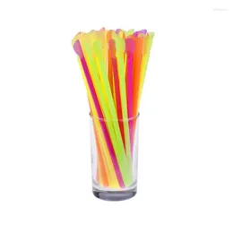 Drinking Straws Straw Plastic Multiple Colours For Party Disposable Supplies 100pcs Wedding Bendable