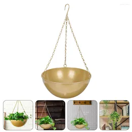 Vases Hanging Plant Stand Flower Pot Planting Container Plants Outdoor Basket Iron Decor Small Baskets For Storage