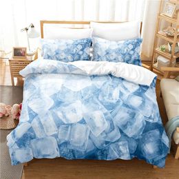 Bedding Sets Ice Block Set For Bedroom Soft Bedspreads Bed Home Comefortable Duvet Cover Quality Quilt And Pillowcase