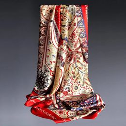 100% Hangzhou Silk Square Scarf Women 110*110cm Brand Big Bandana Wraps for Mama Printed Kerchief Real Silk Scarves Square 240322