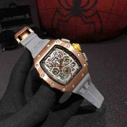 Watch Men's Luxury Designer Watch Wine Barrel Rubber Strap Stainless Steel Automatic Mechanical Watch 2024 Hot Sale 97dj