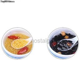 Kitchens Play Food New 1PC Doll House Mini Rice Porridge Red Bean Porridge Series Food Display Model For Doll Kitchen Food Play Toy Decoration 2443