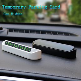 Car Phone Number Card Temporary Parking Card Plate Telephone Number Car Park Stop Automobile Accessories 13x2.5cm/