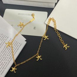 부티크 구리 charm anklets 스프링 뉴 디자이너 보석 액세서리 상자 럭셔리 여성의 선물 클래식 체인