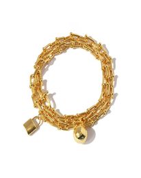 38cm Stainless steel Heart T locks bracelets bangles for Women Men lover Fashion Genuine Jewellery rose gold/silver/gold love bangle Enamel Party Gift5243505