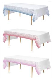 Table Cloth Rectangle Printed Tablecloth Disposable Cover With Gold Dots Colourful Paper Scraps Party And Wedding