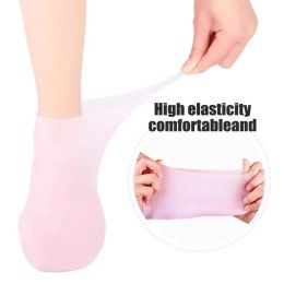 1Pair Silicone Foot Care Socks Anti Cracking Moisturising Gel Elastic Socks DIY Foot Mask Cracked Dead Skin Remove Pedicure Tool