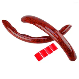 Steering Wheel Covers 1 Pair Car Anti-Slip 38cm Cover Protector Red Wood Grain Texture Universal