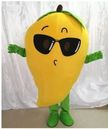 2024 Sunglasses Mango Apparel Mascot Costume Halloween Christmas Fancy Party Cartoon Character Outfit Suit Adult Women Men Dress Carnival Unisex Adults