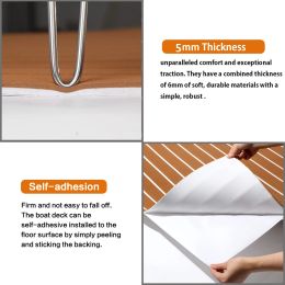 Self-Adhesive Foam Teak Decking EVA Foam Boat Flooring Faux Teak Decking Sheet Accessories Marine Boat Deck Mat 2400x600x6mm