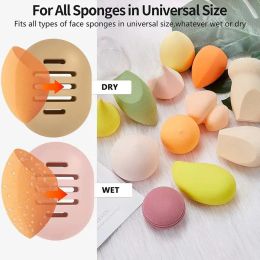 1 Pc Makeup Sponge Holder Eco-Friendly Silicone Multi-Hole Beauty Blender Storage Case Travel Protable Cosmetic Puff Holder Box