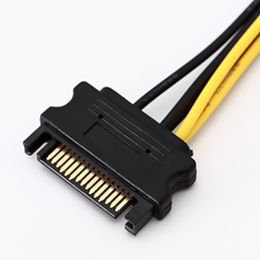 SATA line 15p to 6pin reverse transfer line desktop computer host connected to 6-pin graphics card power cord for power supply