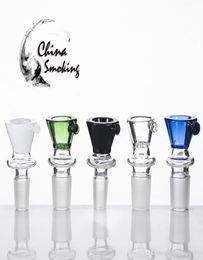 Glass Bowl smoke Comb Screen 10mm 14mm 18mm Female Male Joint Connexion Colour Water Pipe Oil Rig Bubbler Bong8122988