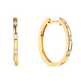 Earrings Poulisa 1.5MM Moissanite 925 Sterling Silver Hoop Earrings S925 Mossan Hoops Earring Hypoallergenic 18K Gold Plated Women Men