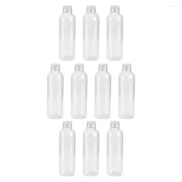 Storage Bottles 10 Pcs Transparent Aluminium Cap Bottle Travel Cosmetics Holder Empty Sample Container Plastic Containers Liquid Lotion