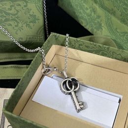 Collane a pendente Collana di design di alta qualità 925 MENS SIGILTÀ MENENS DOPPIO ANELLO CACCOLA DOPPI